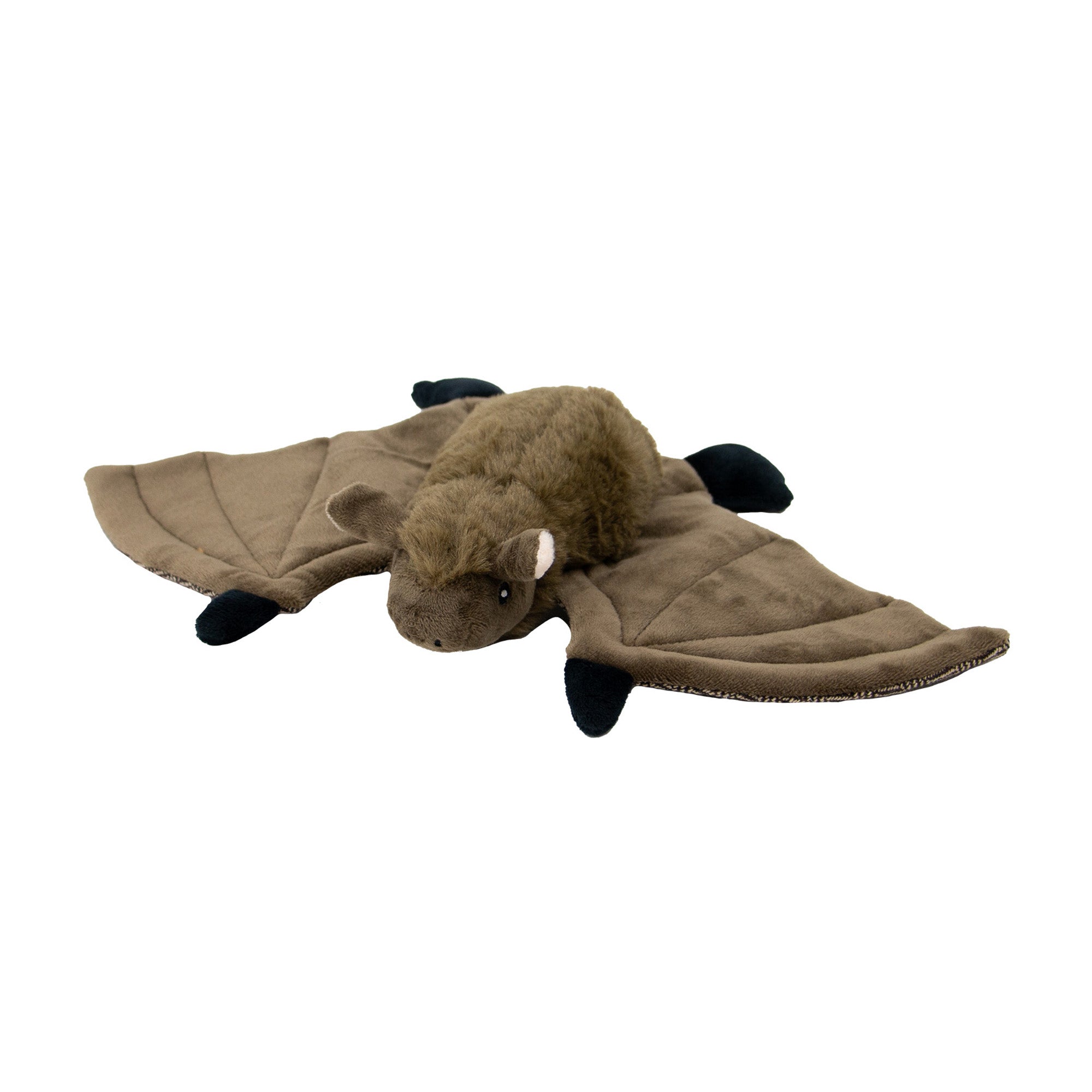 Ancol Heritage Barnaby Bat plush dog toy with its brown wings spread