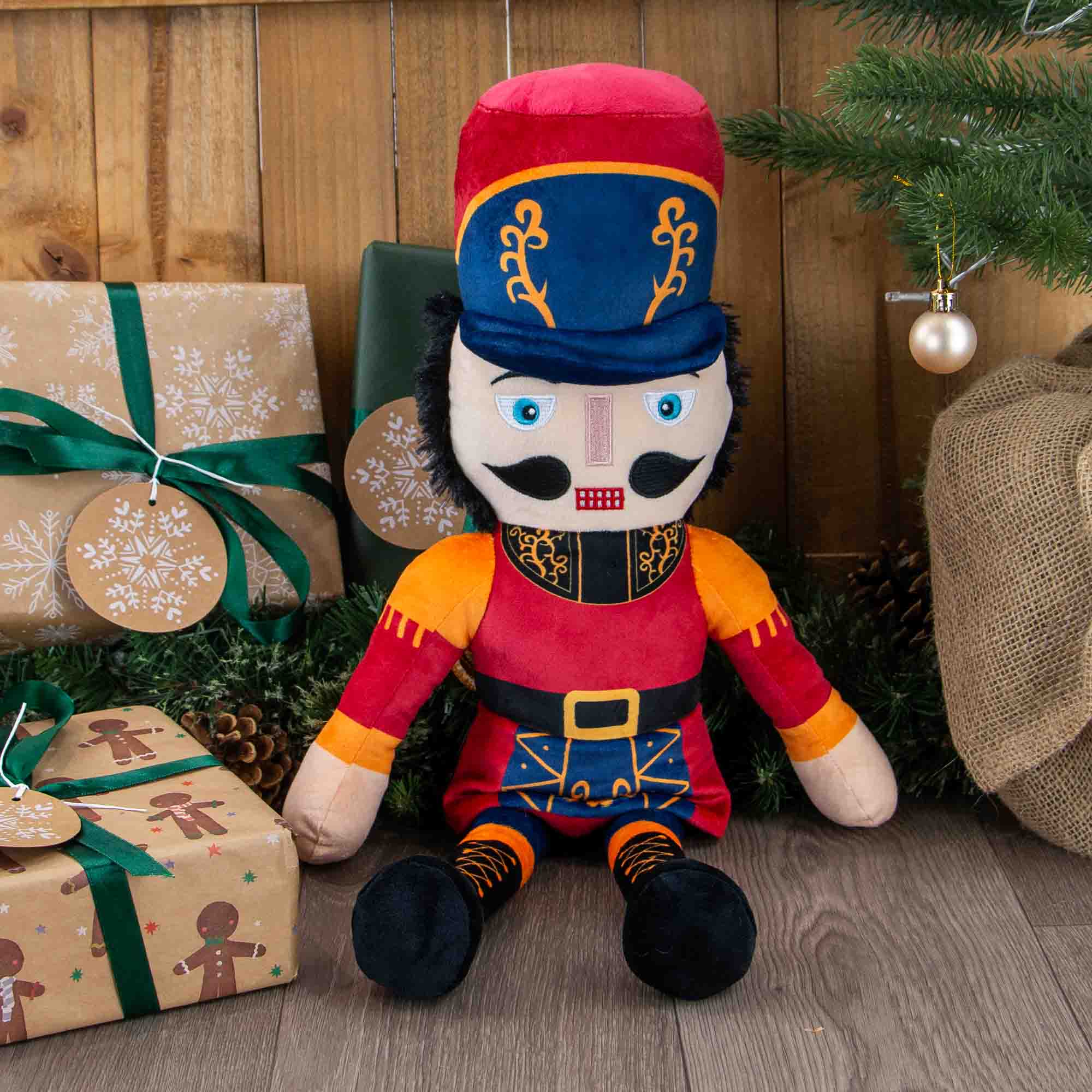 Ancol Giant Nicholas Nutcracker plush squeaky dog toy