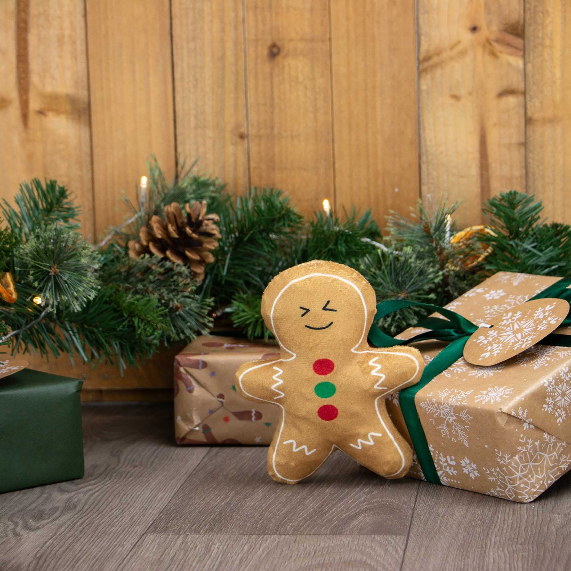Ancol Georgia Gingerbread festive plush dog toy