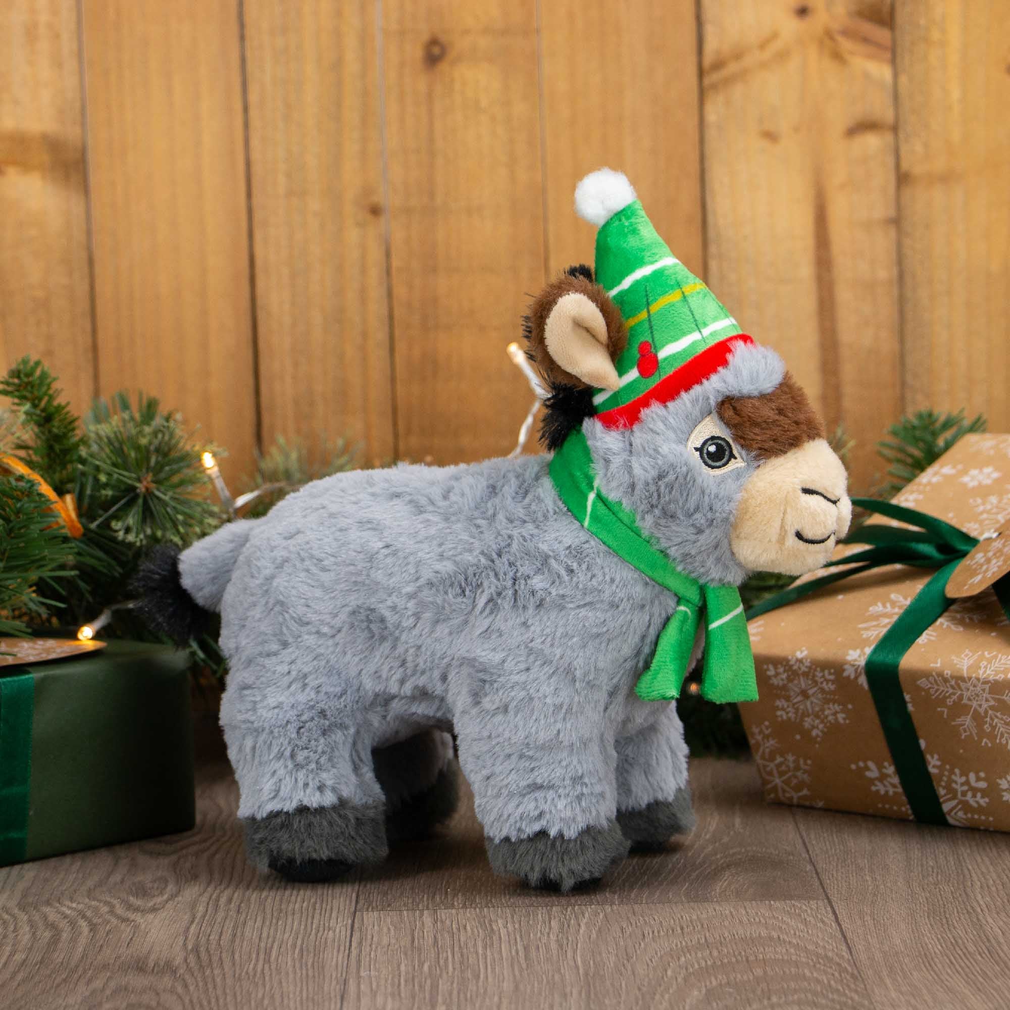 Ancol Dominic the Donkey plush squeaky dog toy