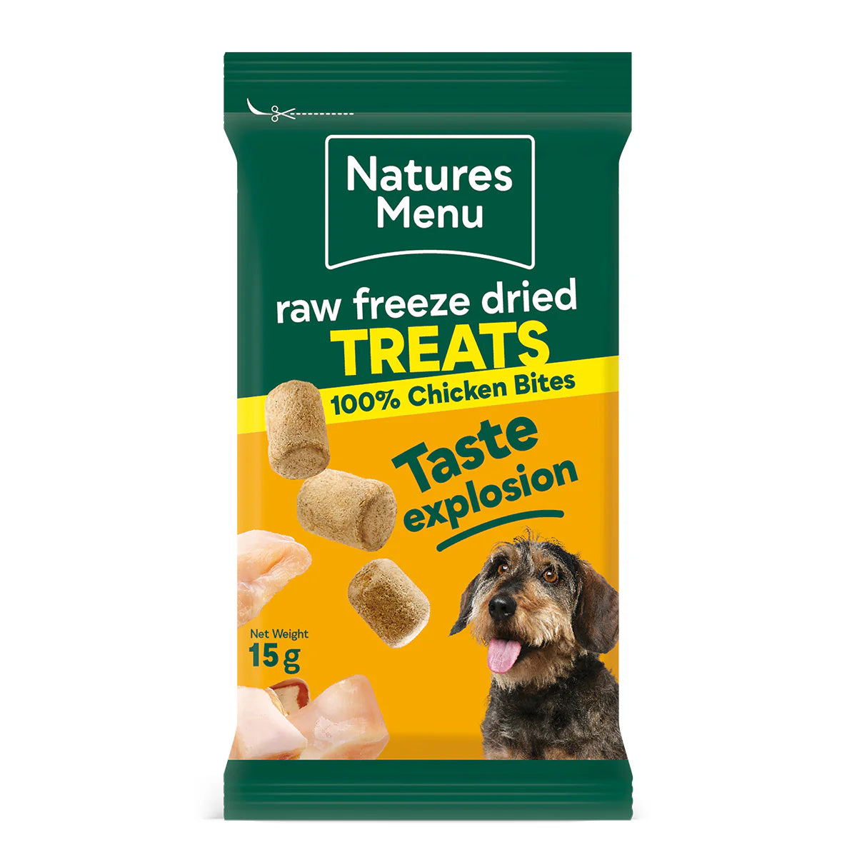 Natures Menu Freeze-Dried Chicken Bites 15g – Raw, High-Protein Dog Treats