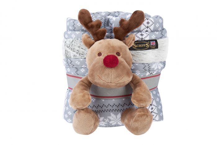 Scruffs Santa Paws Blanket & Reindeer Set