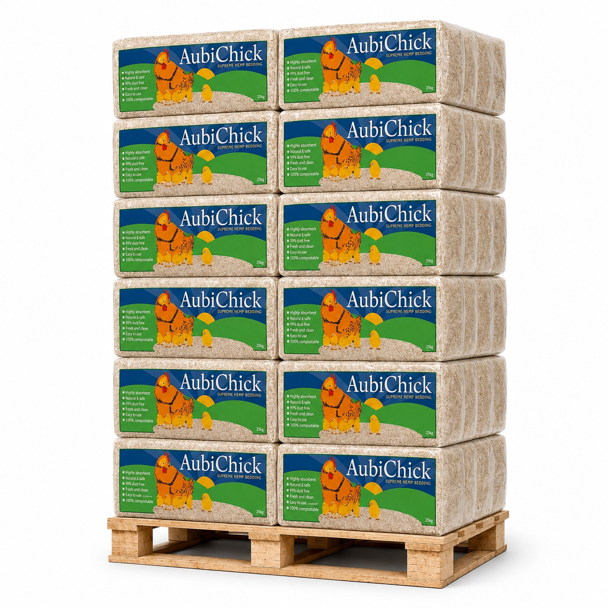 24 x Pallet of AubiChick 20kg - Natural and Pesticide Free