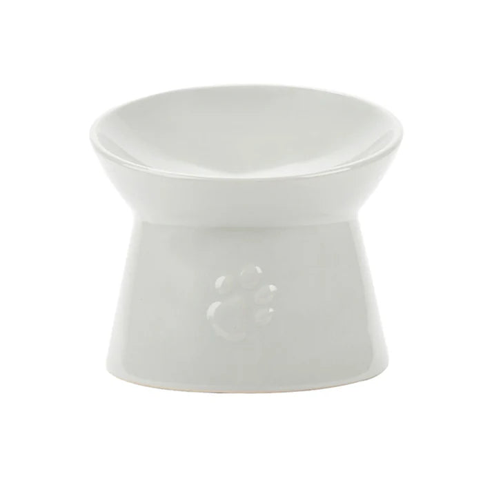 Scruffs Icon Raised Cat Feeder Bowl – Light Grey