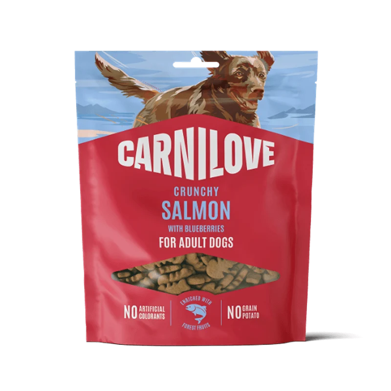 Carnilove Crunchy Salmon & Blueberries Dog Treats for Adult Dogs 200g