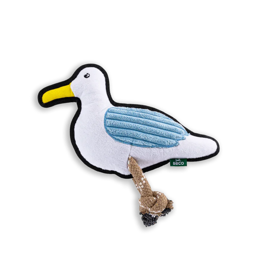 Beco Plush Seagull Dog Toy Recycled Rough and Tough - Dog Toy