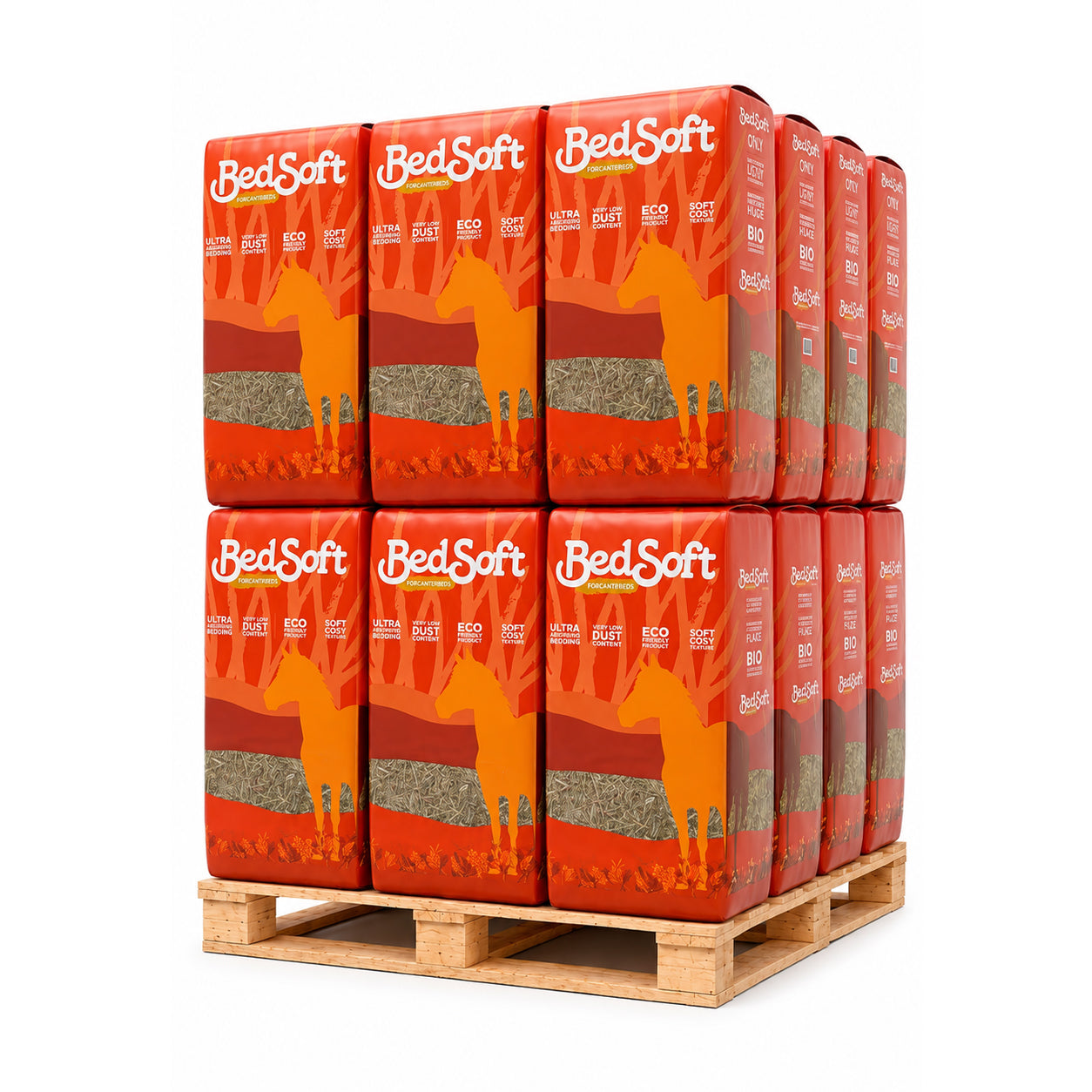 24 x Pallet of Bedsoft Miscanthus Horse Bedding – 16kg Bale