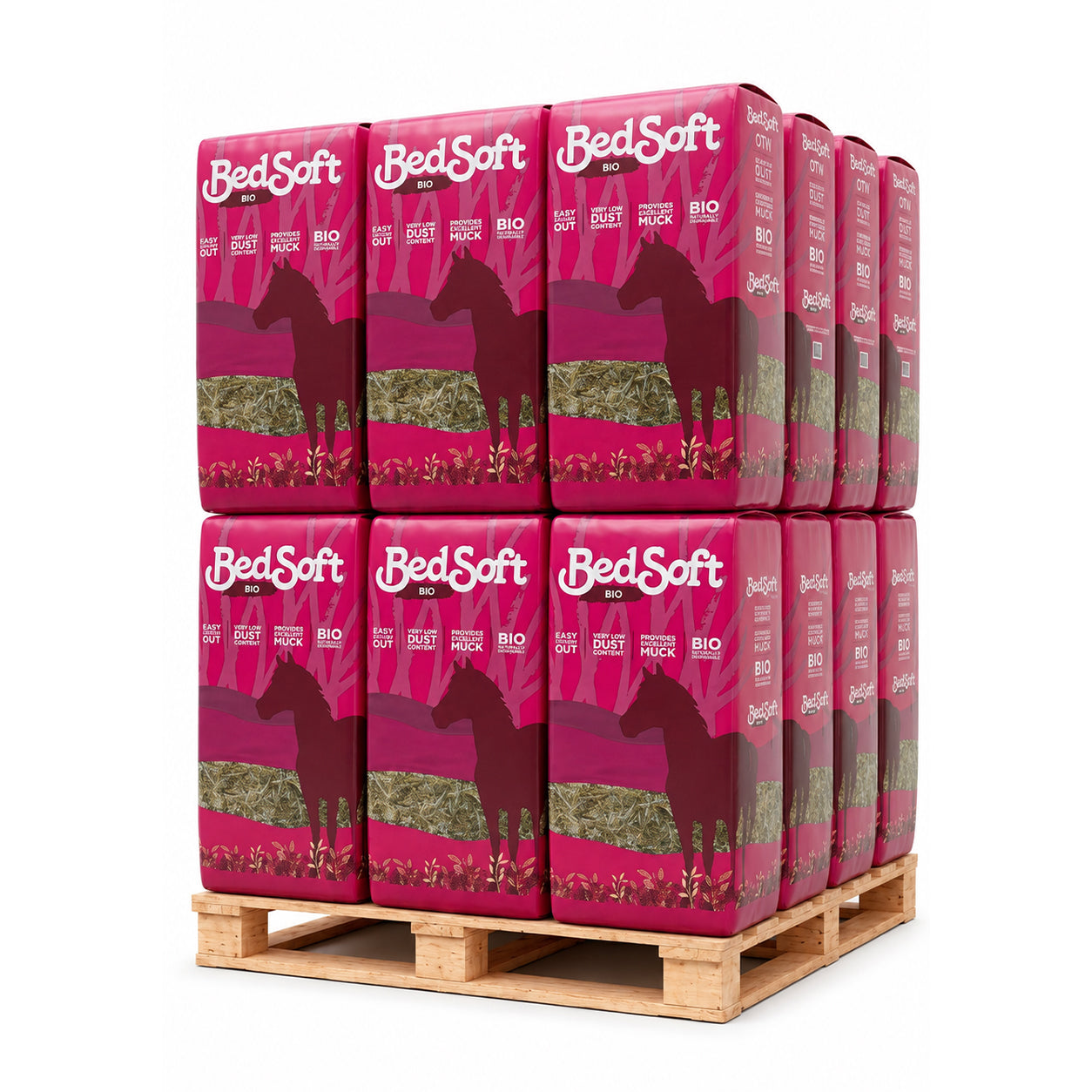 24 x Pallet of Bedsoft Bio Oil Seed Rape Straw Bedding – 16kg Bale