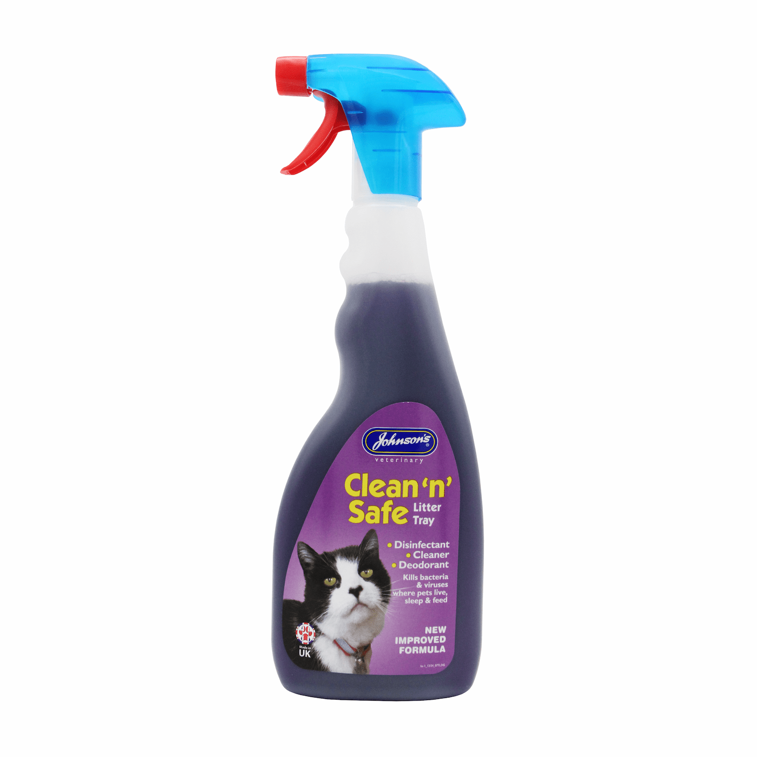 Johnson's Clean 'n' Safe Litter Tray Disinfectant – 500ml Trigger Spray