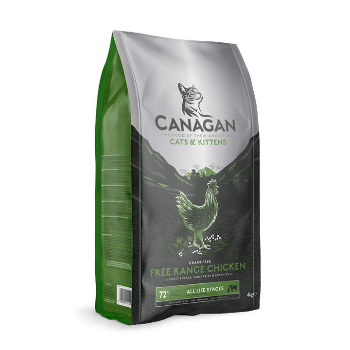 Canagan Free Range Chicken Dry Cat Food Grain Free for Kittens and Adults 4kg - Animall