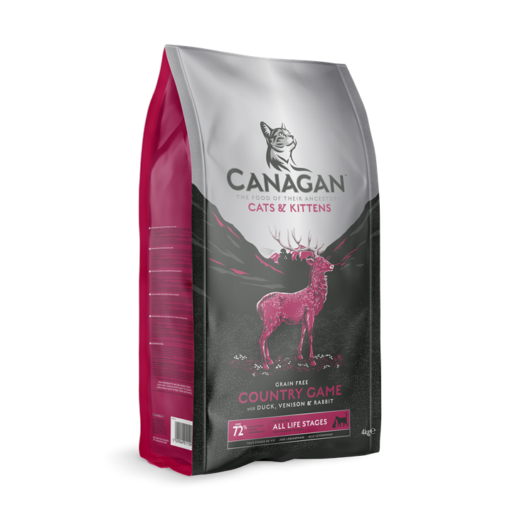 Canagan Country Game Dry Cat Food Grain Free for Kittens and Adults 4kg