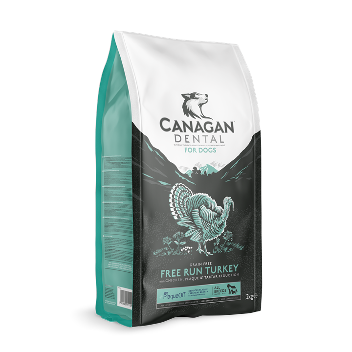 Canagan Dental Dry Dog Food Free Run Turkey for Puppies and Adults 6kg