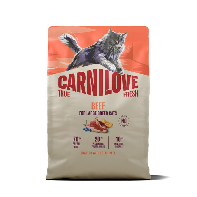 Carnilove True Fresh Beef Grain-Free Dry Cat Food for Sterilised Adults 400g