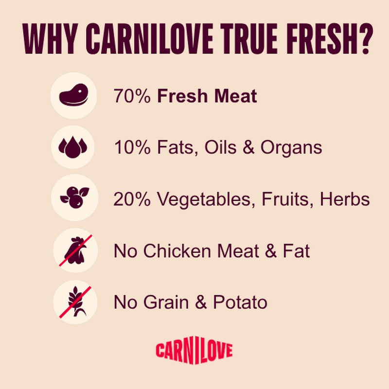 Carnilove True Fresh Beef Grain-Free Dry Cat Food for Sterilised Adults 400g