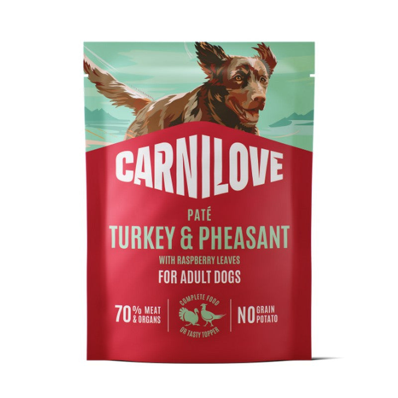 Carnilove Turkey & Pheasant with Raspberry Leaves Complete Wet Dog Food Pouch 300g