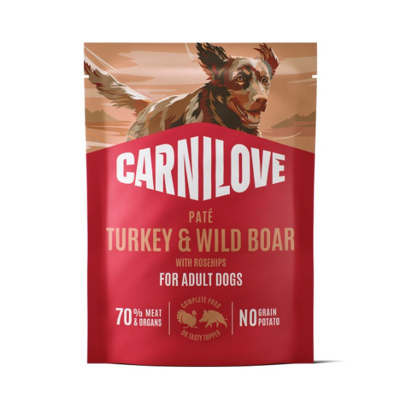 Carnilove Turkey & Wild Boar with Rosehips Complete Wet Dog Food Pouch 300g