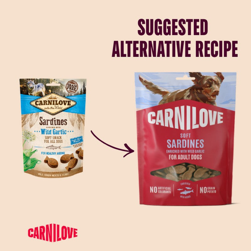 Carnilove Sardines with Wild Garlic Soft Dog Treats 200g