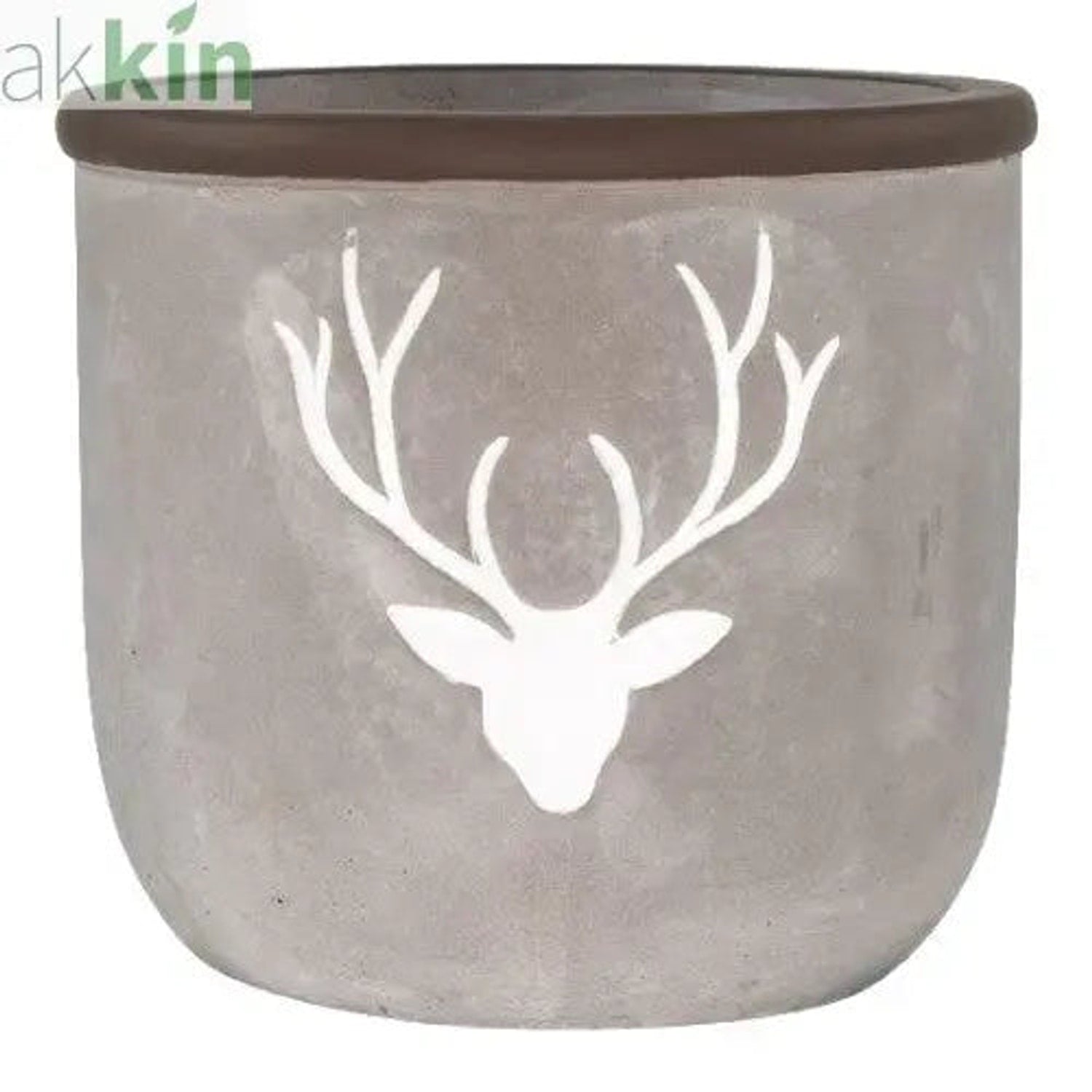 Fargro Cement Planter Stag Head 3D 14.7cm