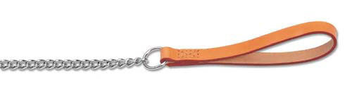 Ancol Leather Medium Chain Lead Tan 80cm