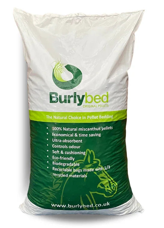 BurlyBed Original Miscanthus Pellets – Soft, Sustainable Bedding