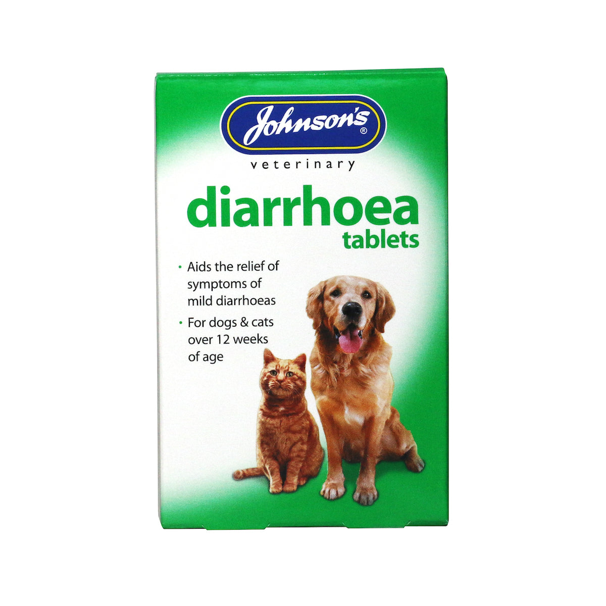 Johnson's Diarrhoea Tablets – 12 Pack for Dogs and Cats