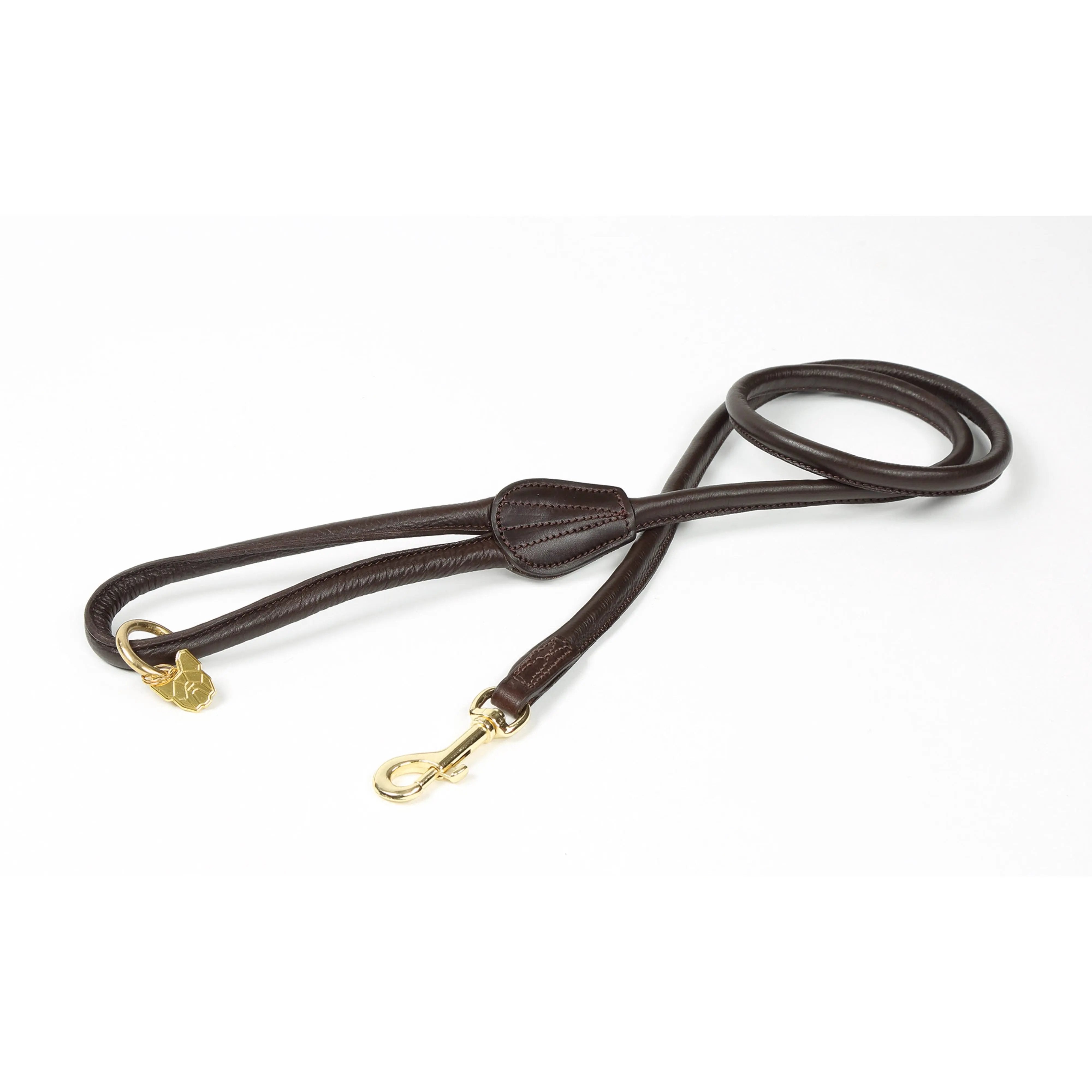 Digby & Fox Rolled Leather Dog Lead Brown