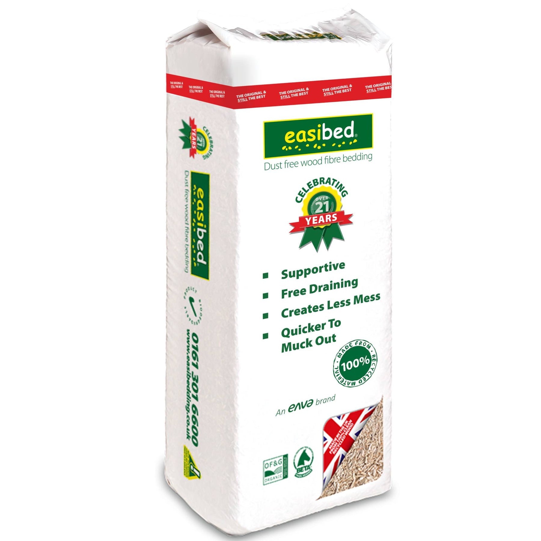 Easibed Plus Horse Bedding Wood Shavings Dust Free Stable Bedding Material 20kg