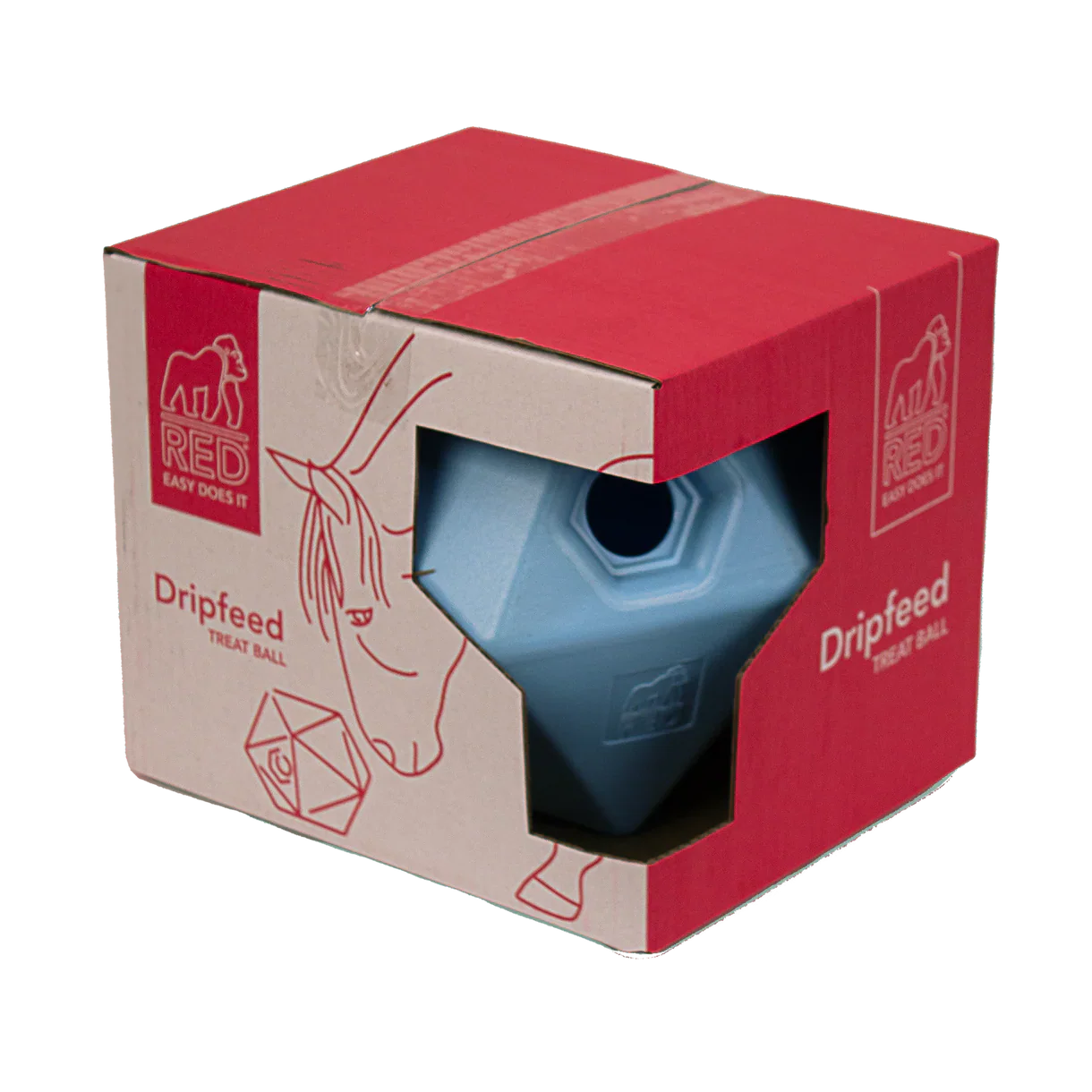 Red Gorilla® Dripfeed – Interactive Treat Ball for Horses - Sky Blue