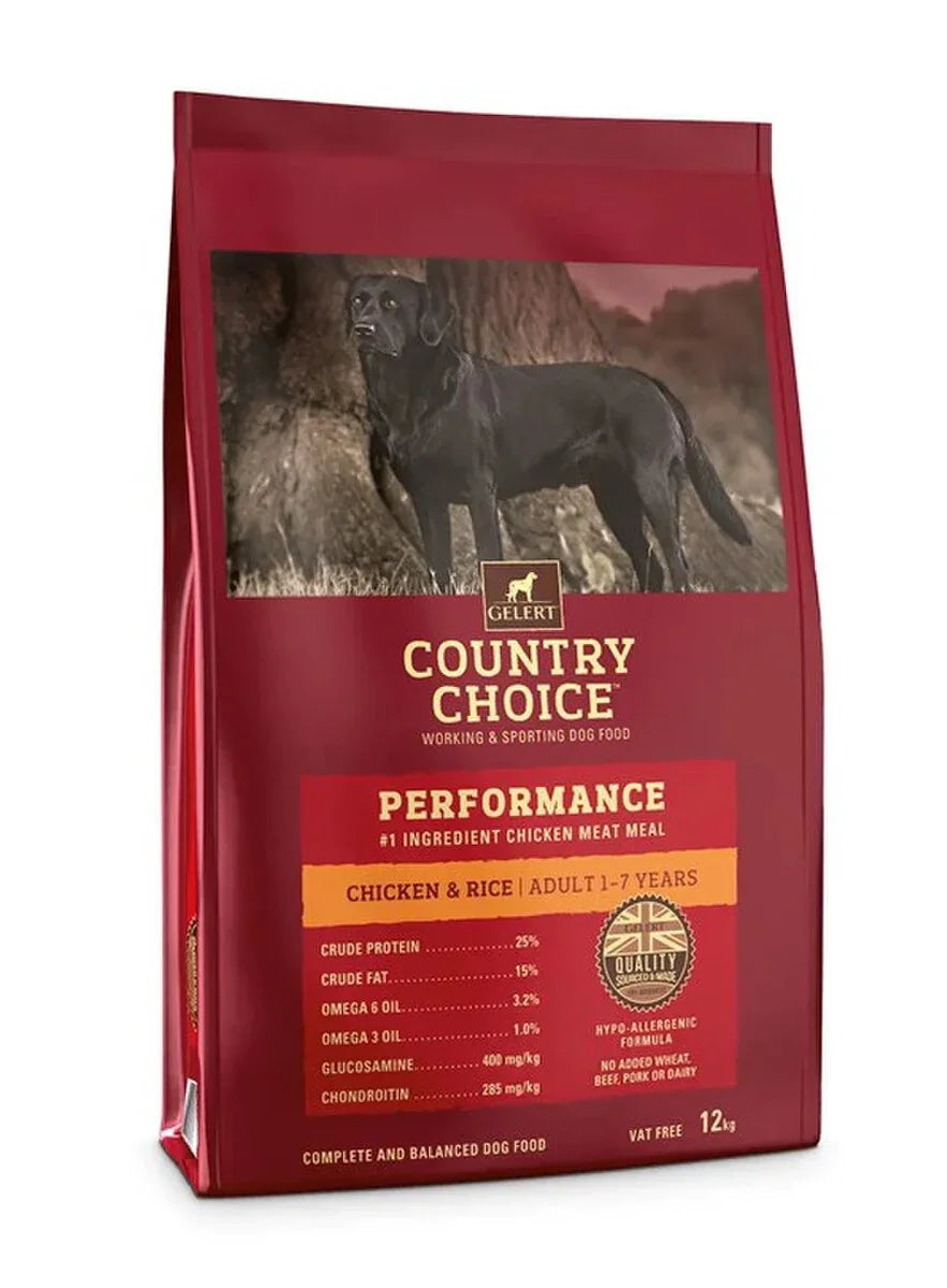 Gelert Country Choice Performance Chicken and Rice Working Dog Food - 12kg