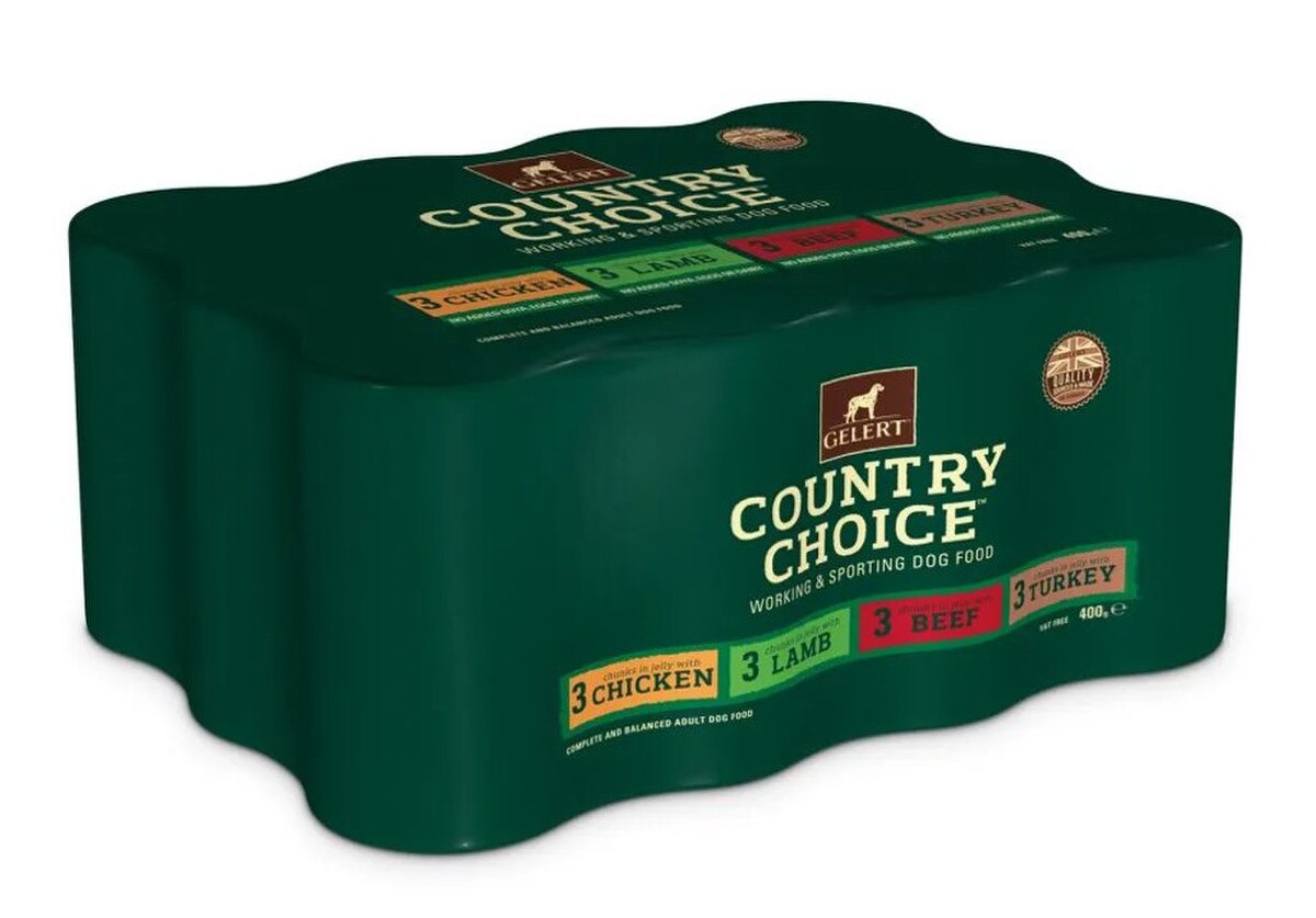 Gelert Country Choice Working Dog Variety Pack – Chunks in Jelly, 12 x 400g