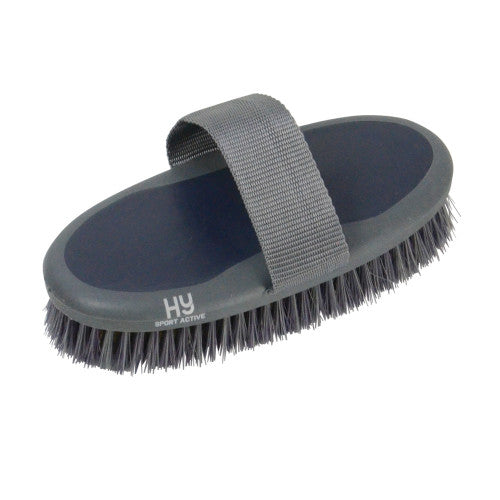 Hy Sport Active Groom Sponge Brush, Midnight Navy, 20 x 9.5cm