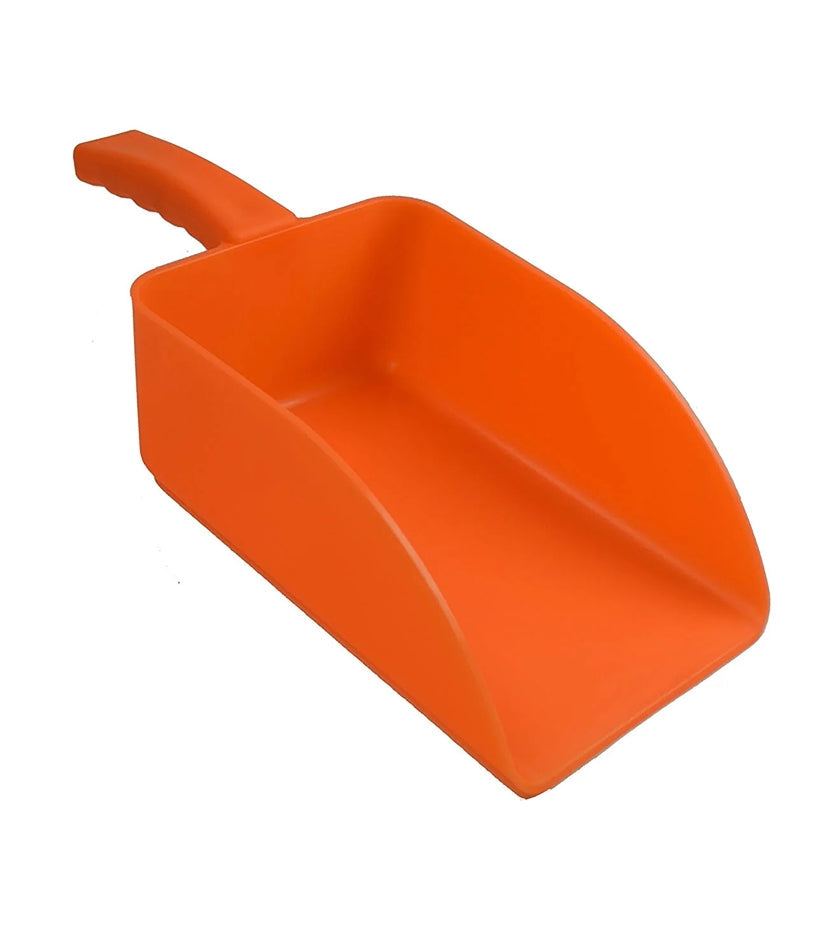 Harold Moore Hand Scoop – Small Orange, One-Piece Feed Scoop