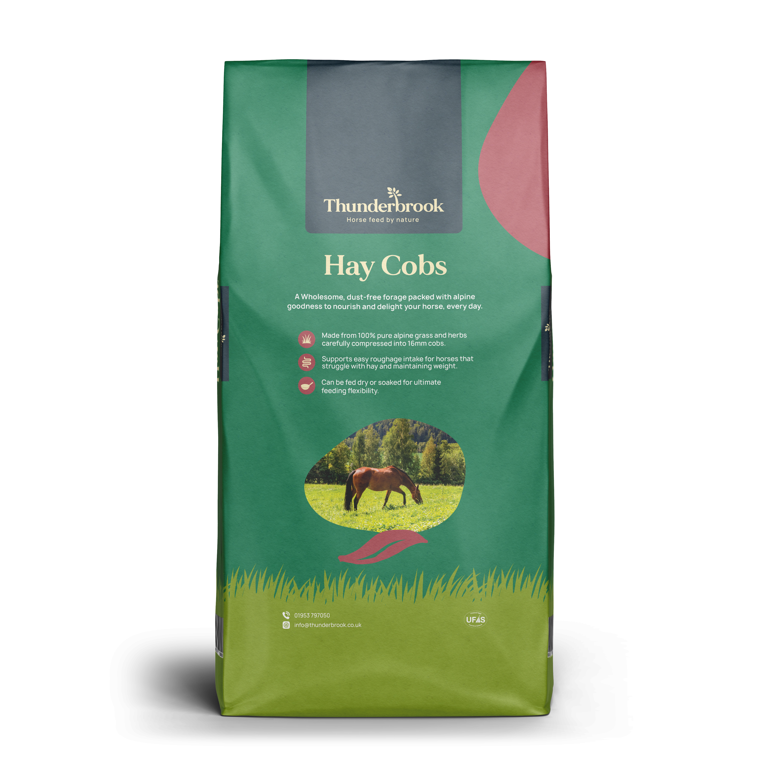 Thunderbrook Hay Cobs 20kg bag of alpine grass and herb cobs