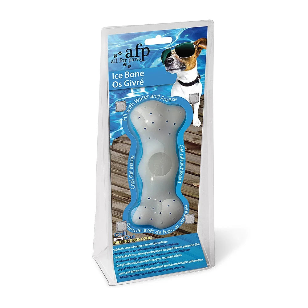 All For Paws Chill Out Ice Bone Large - Cooling Dog Toy for Summer Play