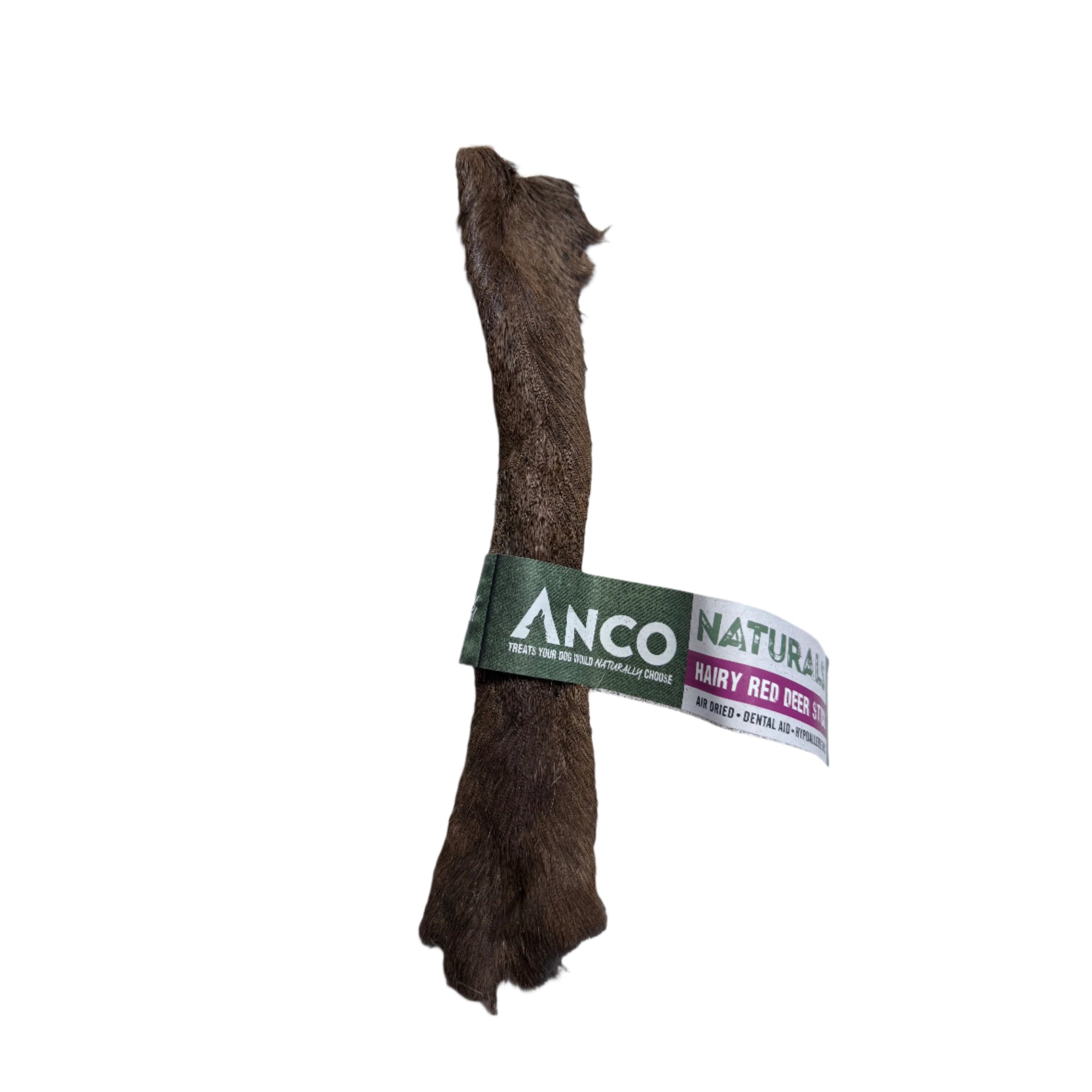 Anco Naturals Hairy Red Deer Sticks Dog Treats – 100% Natural Deer x10