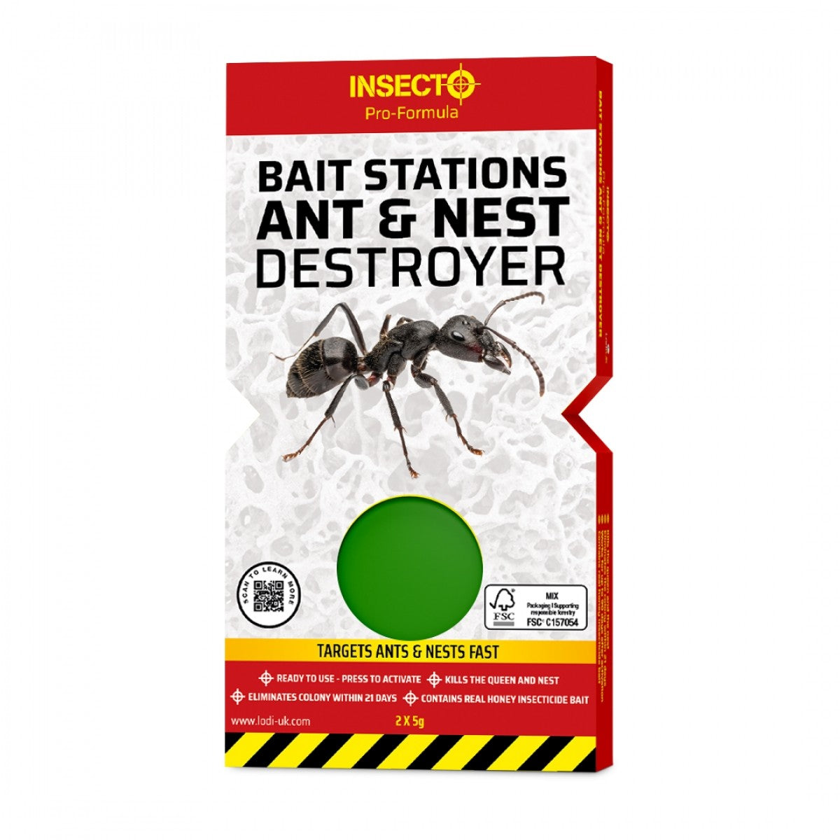 Insecto Pro-Formula Ant Bait Station – Twin Pack, Ready-to-Use Ant Killer