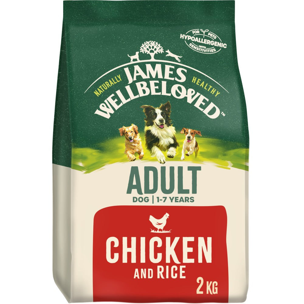 James Wellbeloved Adult Chicken & Rice – 2kg Hypoallergenic Dry Dog Food