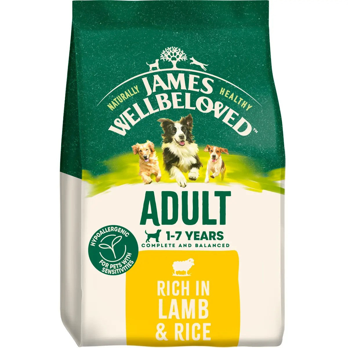 James Wellbeloved Adult Lamb & Rice – 15kg Hypoallergenic Dry Dog Food