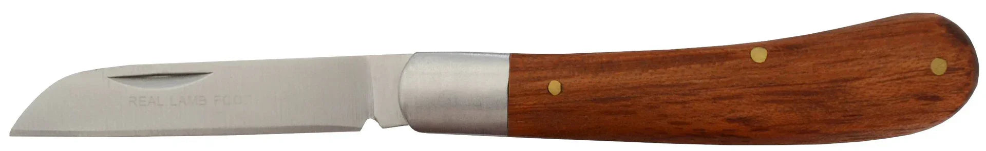 Wooden Handle Lambsfoot Folding Knife – Rosewood & Stainless Steel