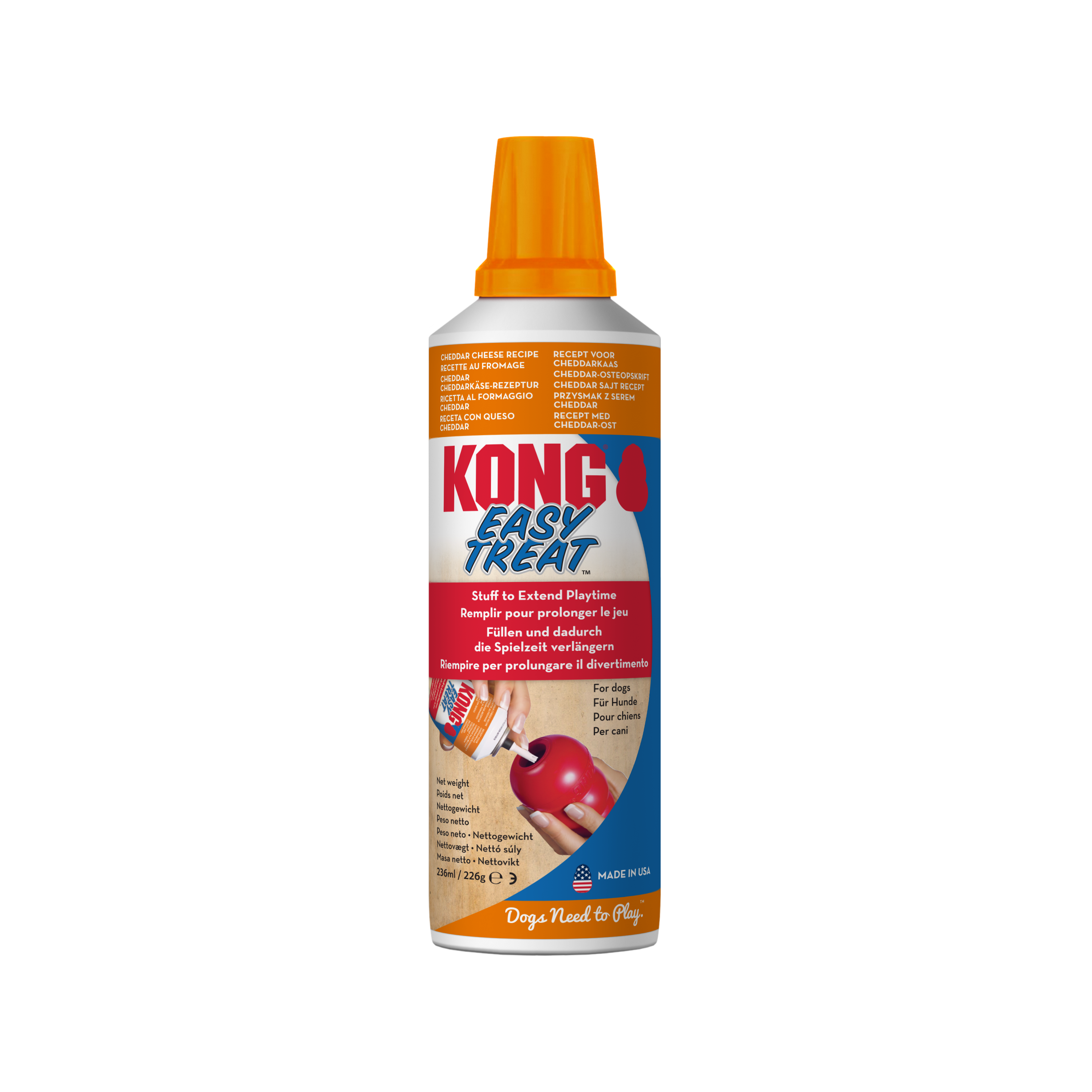 KONG Easy Treat Cheese – 225g Toy Stuffing Paste for Dogs