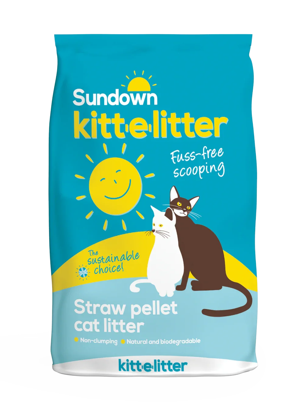 Sundown Kitt-e-Litter Cat Litter Straw Pellets 15kg