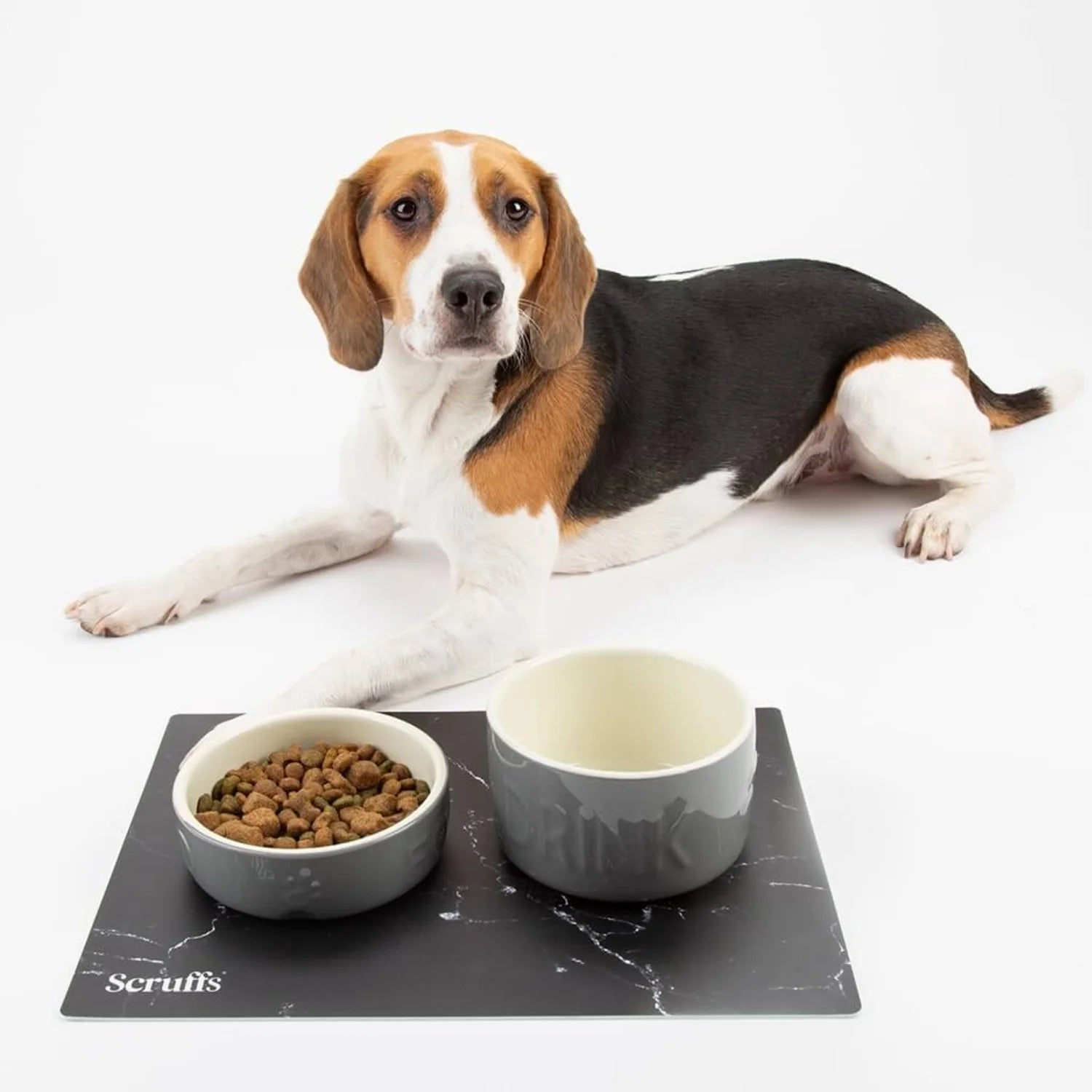 Scruffs® 40cm x 30cm Pet Placemat – Black Marble
