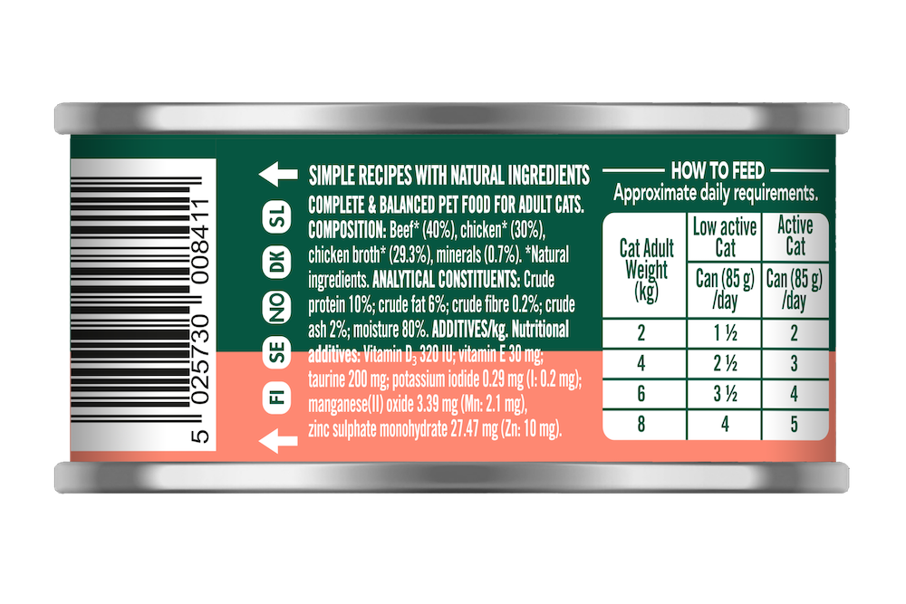 Natures Menu Especially for Cats Beef & Chicken – 85g Can, Wet Cat Food