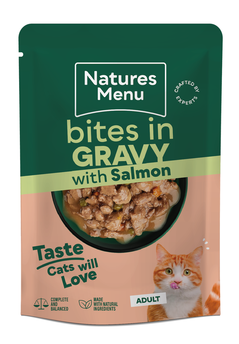 Natures Menu Bites in Gravy Selection – 24 x 85g Pouches, Wet Cat Food