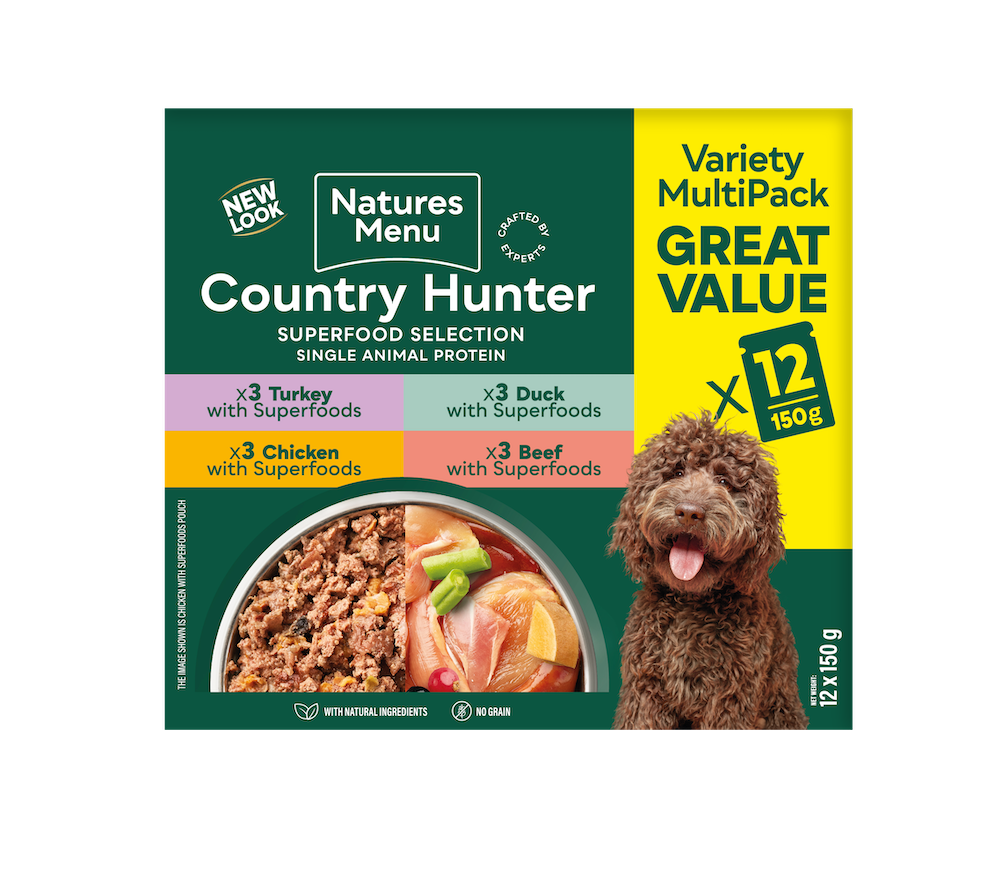 Natures Menu Country Hunter Superfood Selection dog food multipack, 12 x 150g pouches