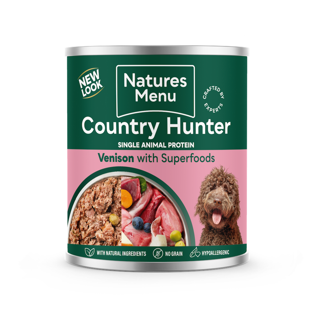 Natures Menu Country Hunter Dog Can Venison & Blueberry 600g