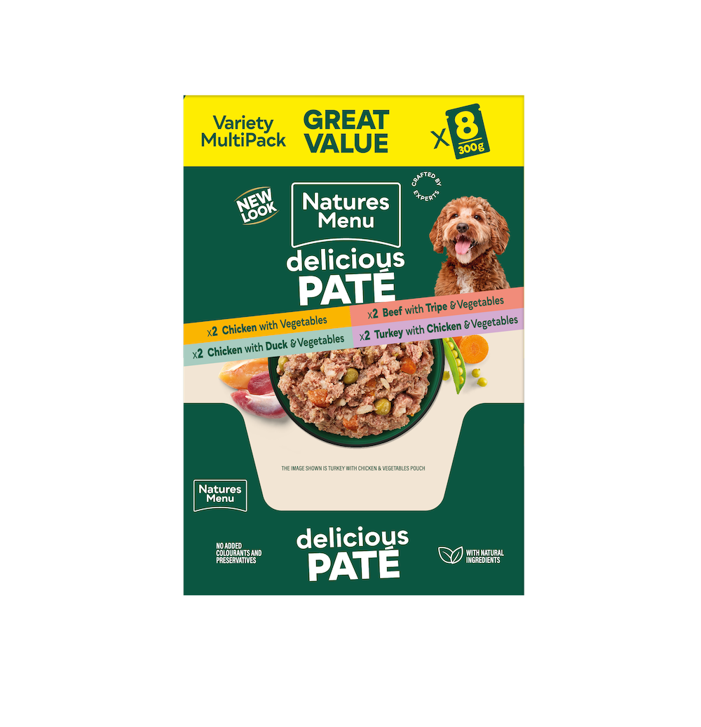Natures Menu Dog Adult Pouch Multipack - 300g Pouches, Case of 8