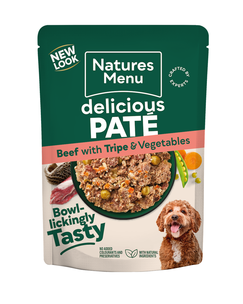 Natures Menu Dog Adult Pouch - Beef & Tripe, 300g