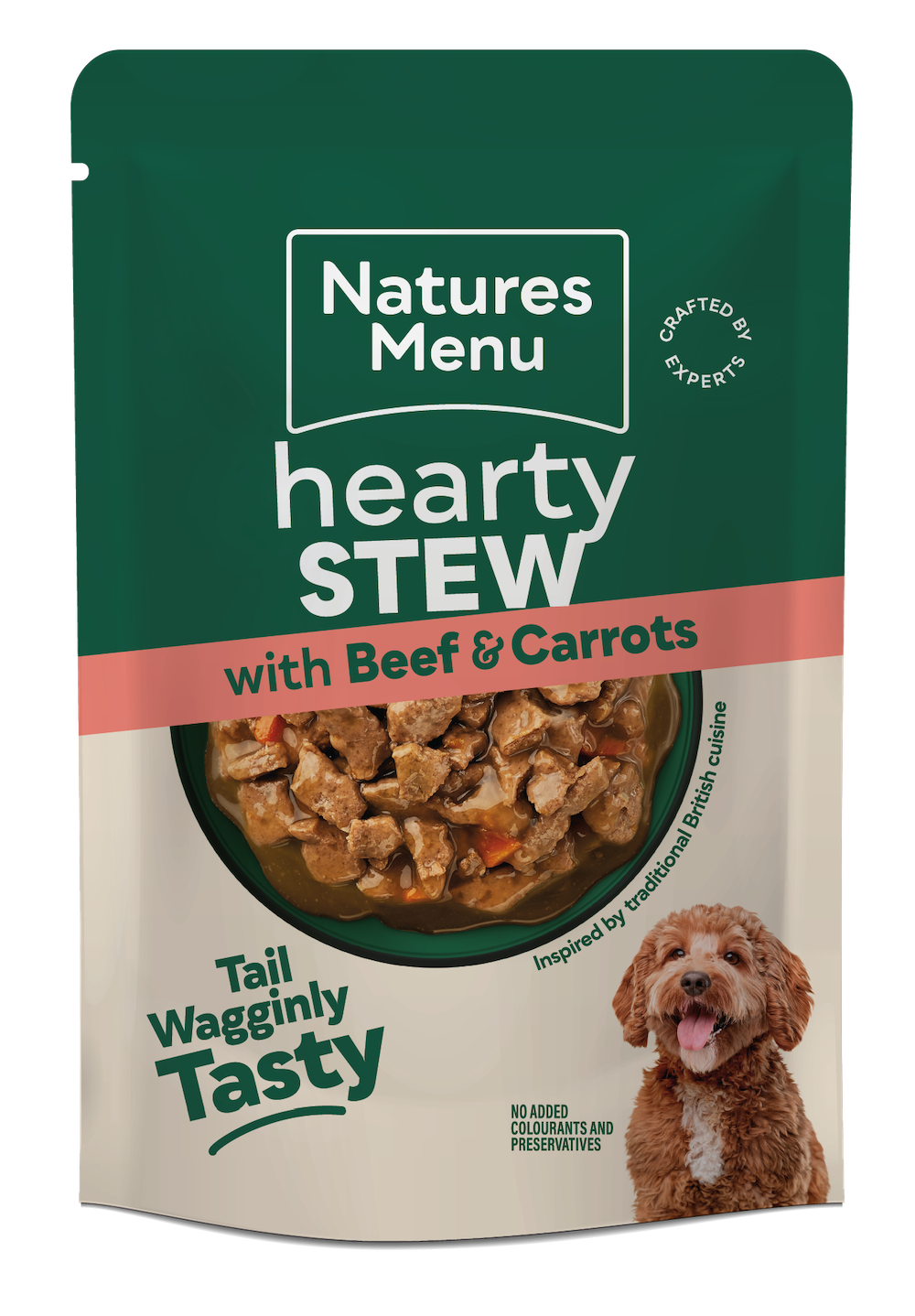 Natures Menu Beef & Carrot Hearty Stew – 8 x 100g Pouches, Wet Dog Food