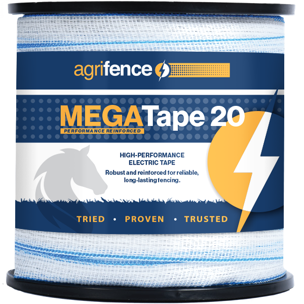 Agrifence Megatape 20mm x 200m white